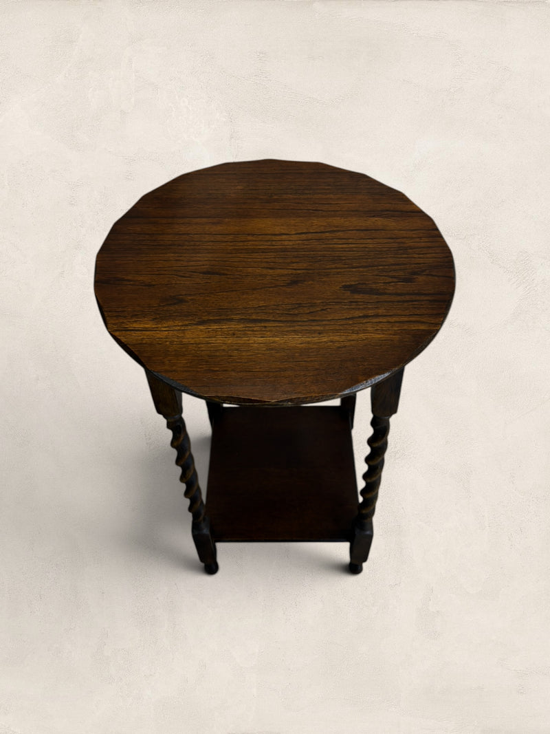 Oak Barley Twist Occasional Side Table