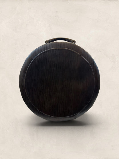 Edwardian Monogrammed Leather Hat Box "T.S."