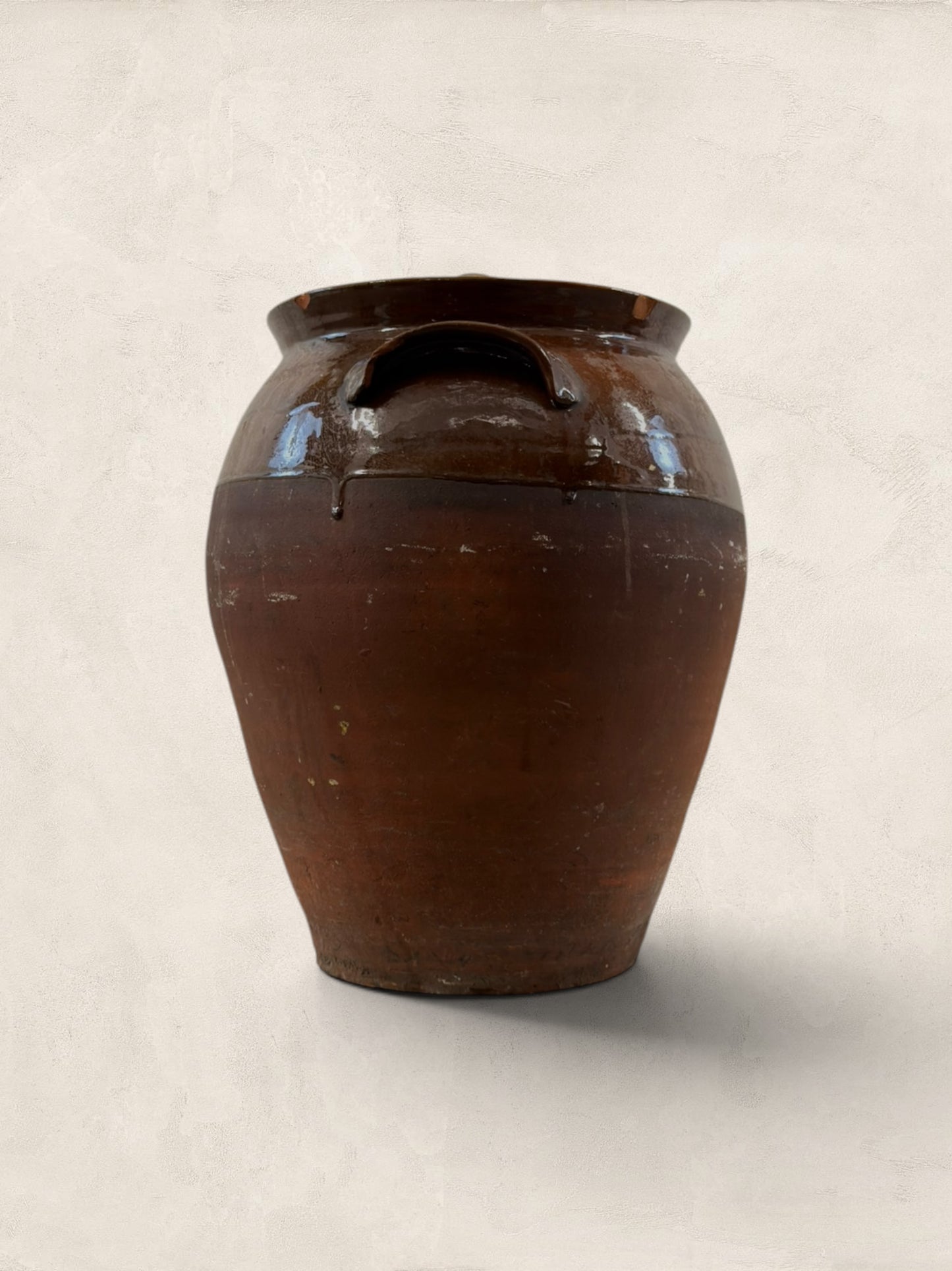 French Confit Pot with Chestnut Glaze and Wooden Lid - Extra Large