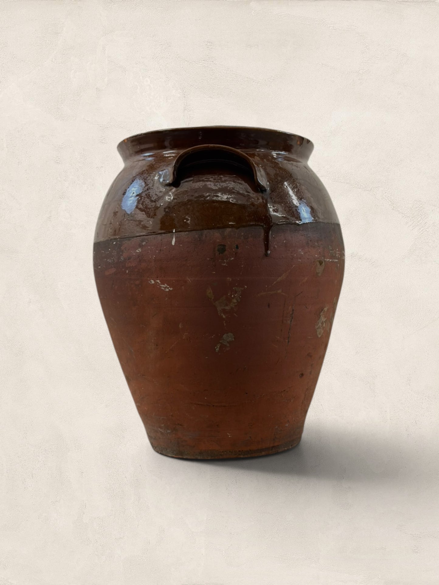 French Confit Pot with Chestnut Glaze and Wooden Lid - Extra Large