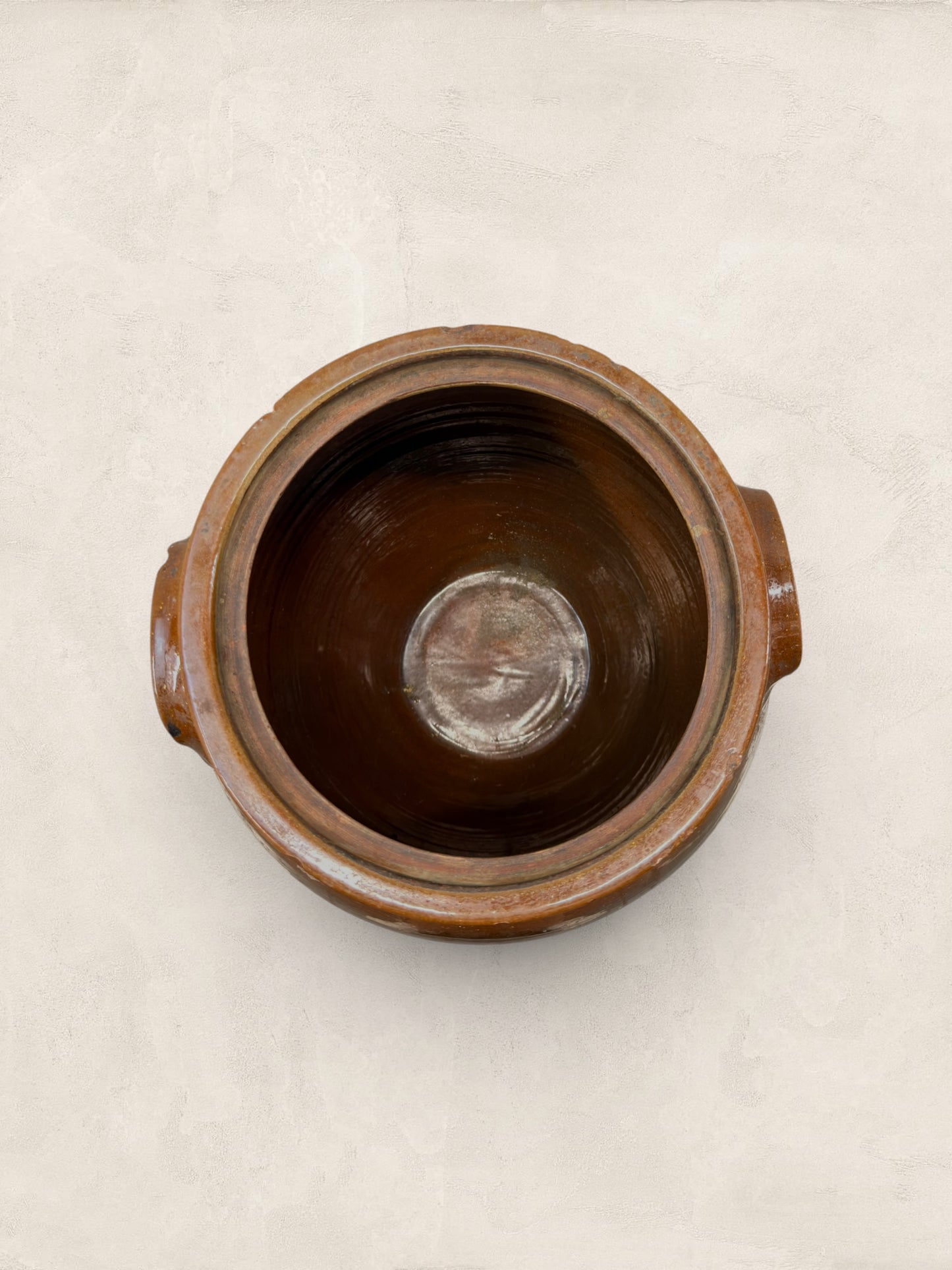 French Confit Pot with Chestnut Glaze and Wooden Lid - Extra Large