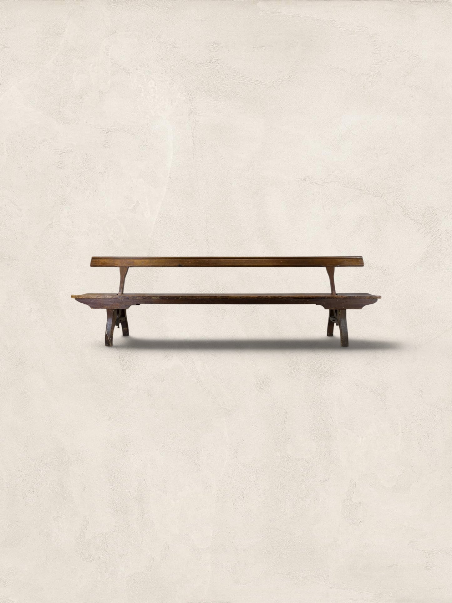 Victorian Pitch Pine Railway Bench