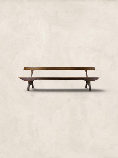 Victorian Pitch Pine Railway Bench