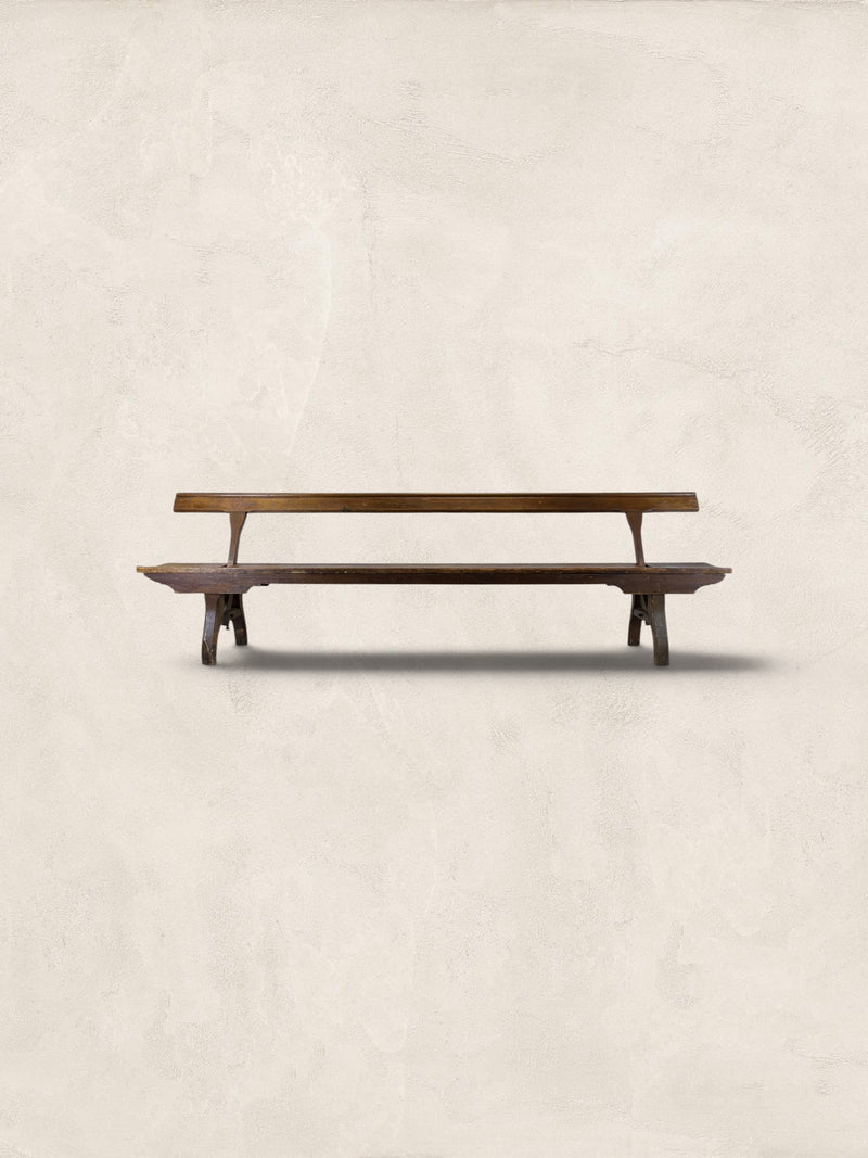 Victorian Pitch Pine Railway Bench