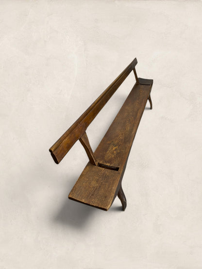 Victorian Pitch Pine Railway Bench