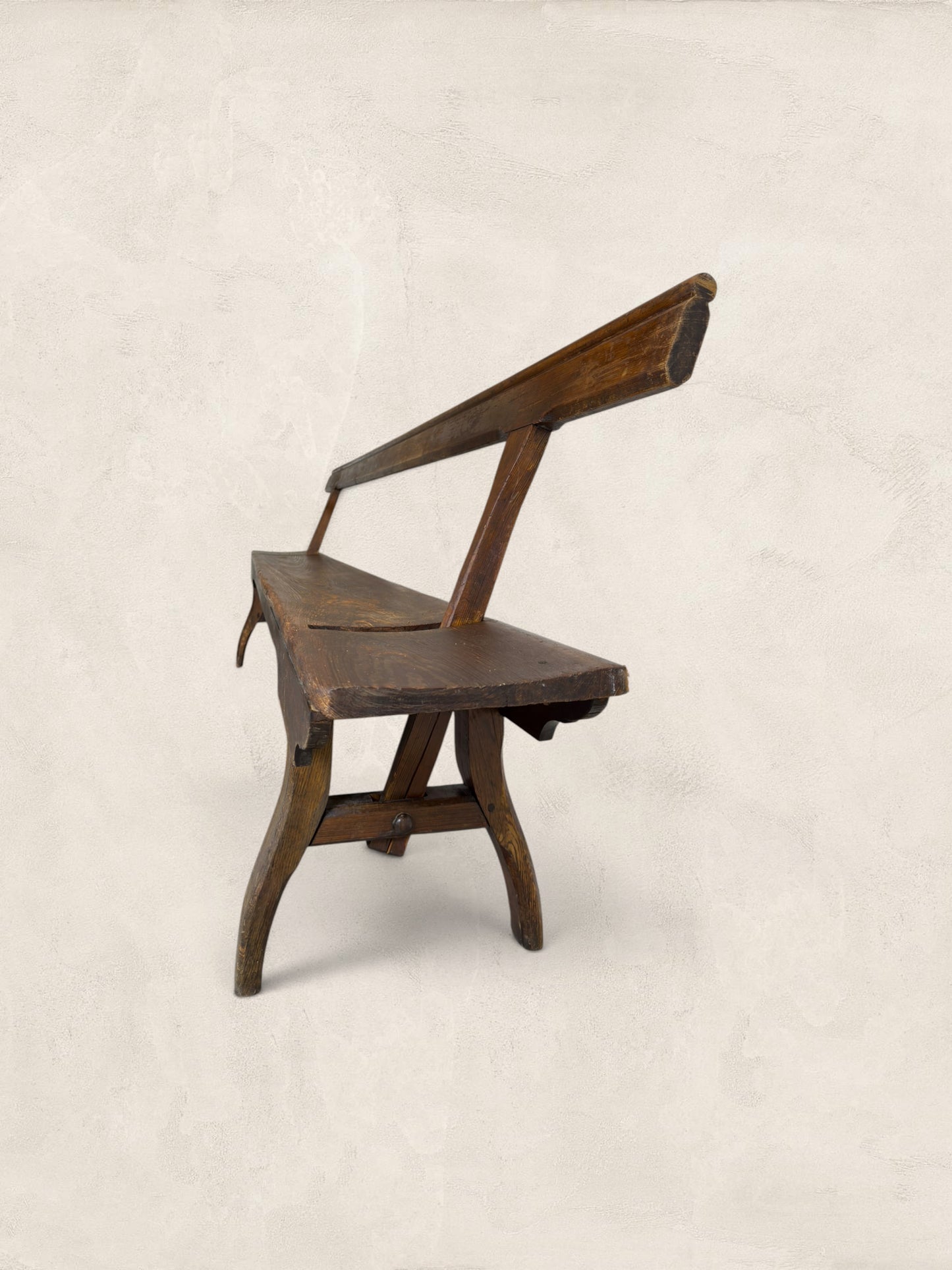 Victorian Pitch Pine Railway Bench