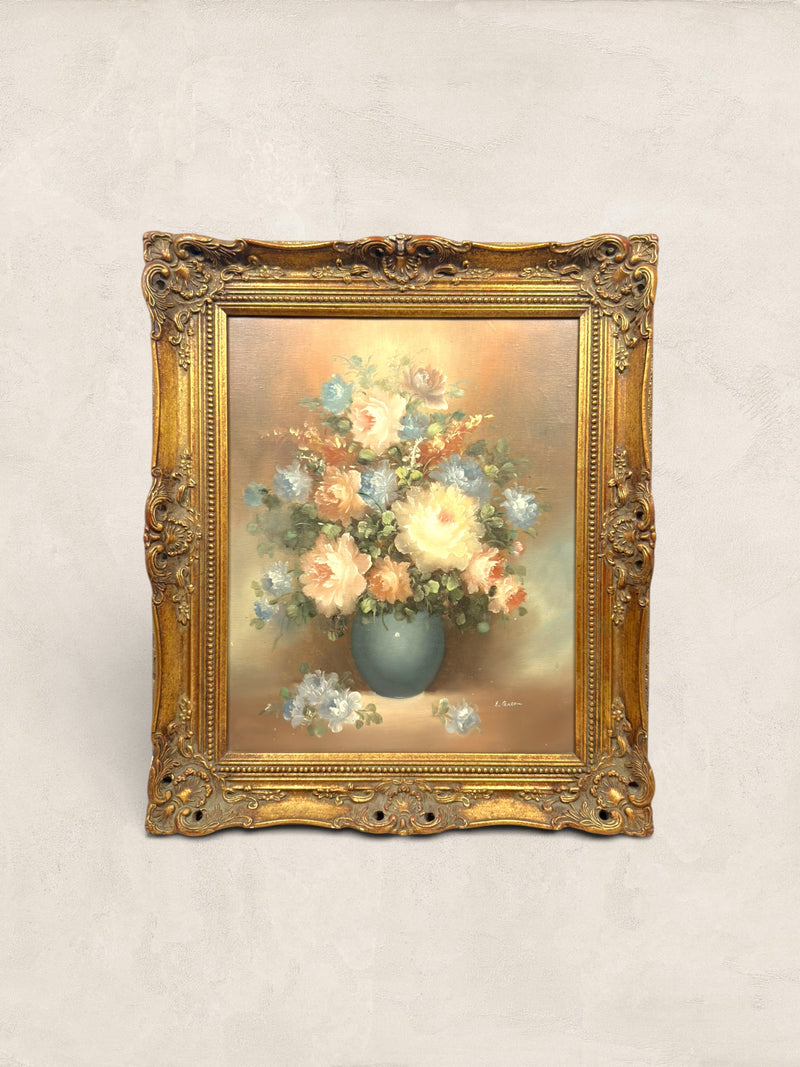 Vintage Gilt Framed Oil Painting on Canvas Signed 'E Green'