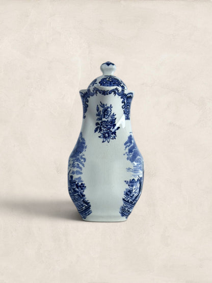Wedgewood Tower of London Blue & White Transferware Coffee Pot