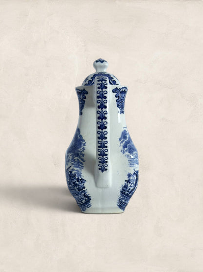 Wedgewood Tower of London Blue & White Transferware Coffee Pot