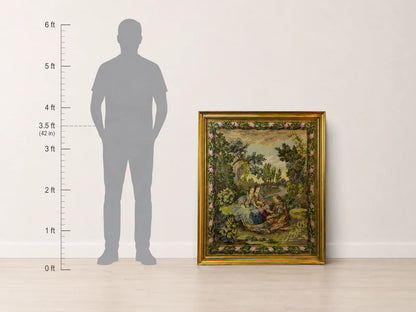 Large Framed Needlework Tapestry