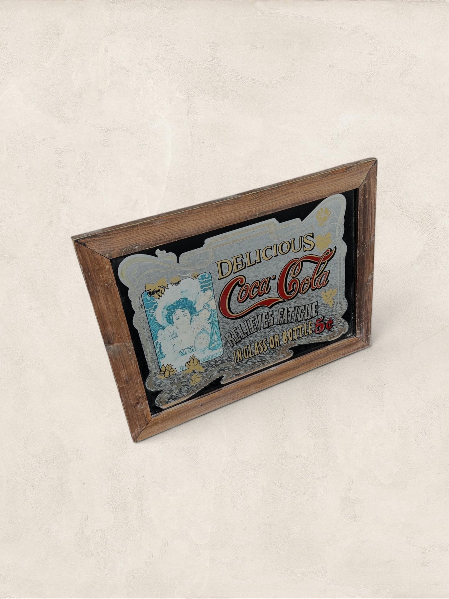 Framed Coca-Cola Advertising Mirror