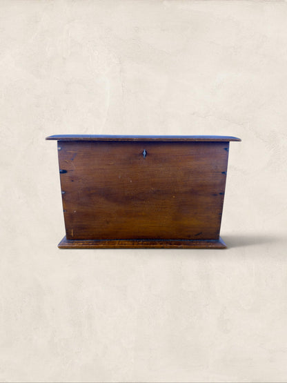 English Oak Tea Caddy with Key