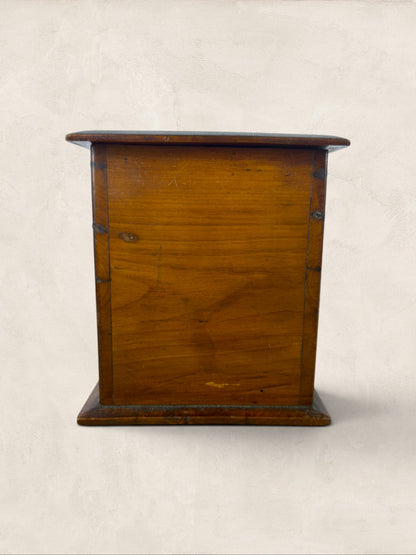 English Oak Tea Caddy with Key