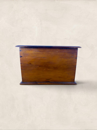 English Oak Tea Caddy with Key