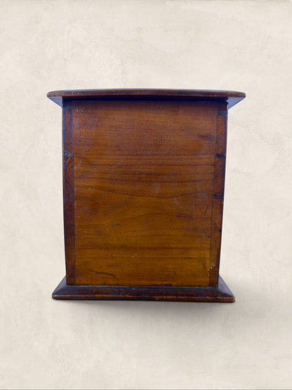 English Oak Tea Caddy with Key