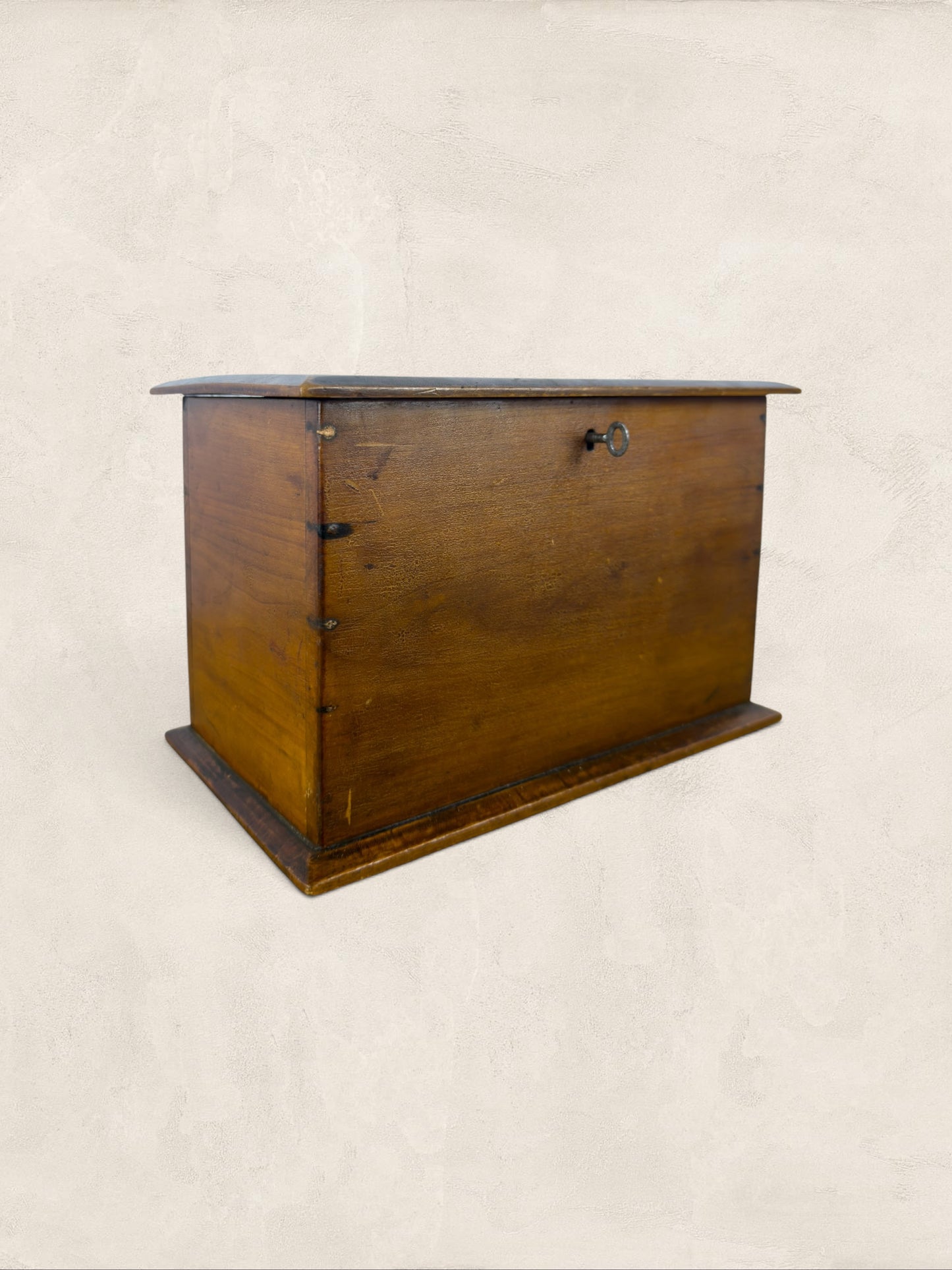 English Oak Tea Caddy with Key