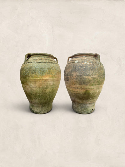 Pair of Large Mediterranean Terracotta Olive Jars