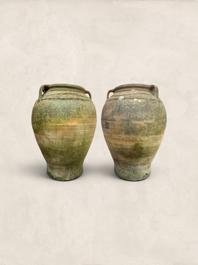 Pair of Large Mediterranean Terracotta Olive Jars
