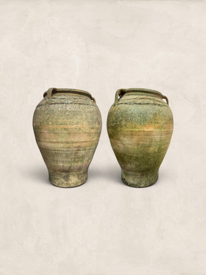 Pair of Large Mediterranean Terracotta Olive Jars